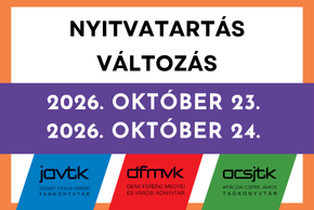 Nyitvatart�s-v�ltoz�s! 2026. okt�ber