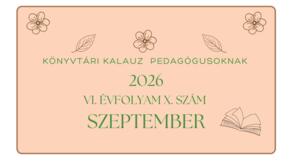 K�nyvt�ri kalauz pedag�gusoknak 2026. szeptember